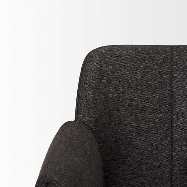 Mercana Brently Dining Chair - Modern Comfort with Stylish Design for a Sophisticated Dining Space Gray Fabric | Black Metal 70249