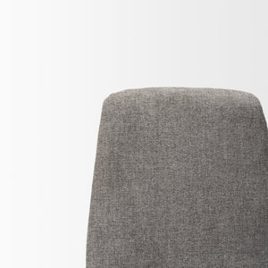 Mercana Eve Dining Chair – Modern Comfort with Durable Metal Frame and Elegant Woven Upholstery Design Gray Fabric | Black Metal 70260