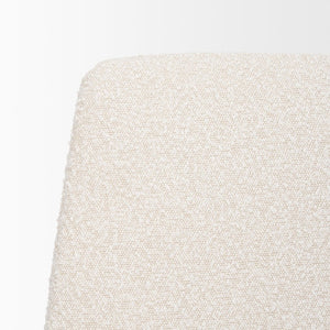 Mercana Eve Dining Chair – Modern Comfort with Durable Metal Frame and Elegant Woven Upholstery Design Cream Boucle Fabric | Black Metal 70261