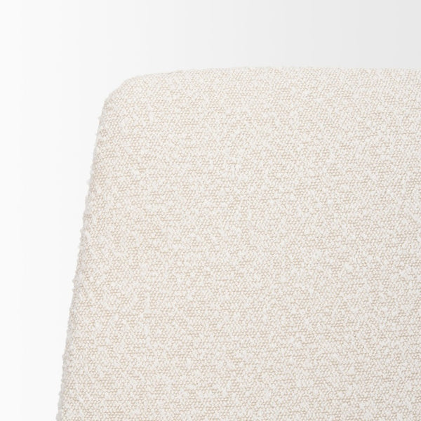 Mercana Eve Dining Chair – Modern Comfort with Durable Metal Frame and Elegant Woven Upholstery Design Cream Boucle Fabric | Black Metal 70261