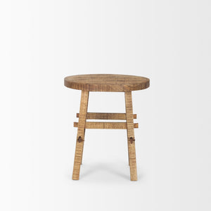 Mercana Rosie Rustic Wood End Table - Sturdy Craftsmanship for Living Spaces, Perfect for Decor & Drinks 70494