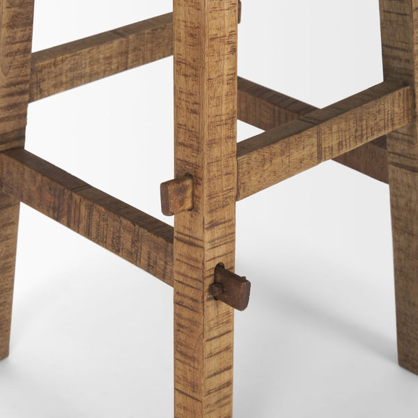 Mercana Rosie Rustic Wood End Table - Sturdy Craftsmanship for Living Spaces, Perfect for Decor & Drinks 70494