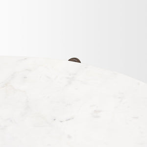 Mercana Rumer Coffee Table – Timeless Elegance with Luxurious Marble Top and Unique Mango Wood Base Design 70561-AB