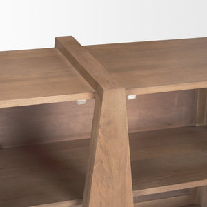 Mercana Eula Sideboard: Stylish Solid Wood Storage with Modern Design for Dining or Living Room Decor 70628