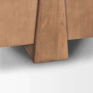 Mercana Eula Sideboard: Stylish Solid Wood Storage with Modern Design for Dining or Living Room Decor 70628