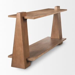 Mercana Eula Console Table - Solid Mango Wood Craftsmanship with Modern Design for Versatile Living Spaces 70630