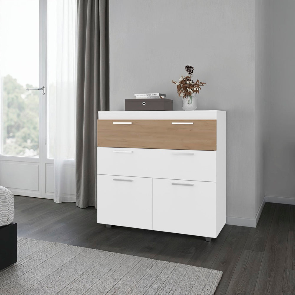 English Elm Bristol Four Drawer Oak Dresser Low Profile Bedroom Storage for Modern Interiors B128P473980
