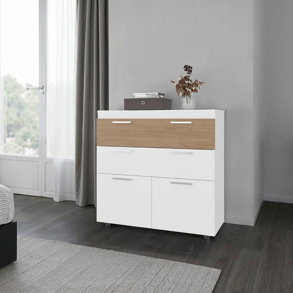 English Elm Bristol Four Drawer Oak Dresser Low Profile Bedroom Storage for Modern Interiors B128P473980