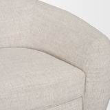 Mercana Valentina Oatmeal Upholstered Curved Accent Chair 70582