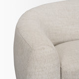 Mercana Valentina Oatmeal Upholstered Curved Sofa 70583