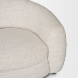 Mercana Valentina Oatmeal Upholstered Curved Sofa 70583