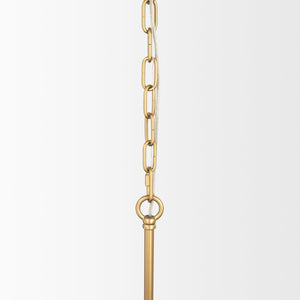 Mercana Edie Modern Minimalist Chandelier with Frosted Glass Globes – Elegant Lighting for Any Space Gold Metal | 6 Light 70452