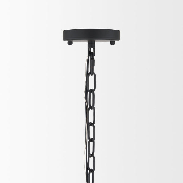 Mercana Edie Modern Minimalist Chandelier with Frosted Glass Globes – Elegant Lighting for Any Space Matte Black | 6 Light 70453