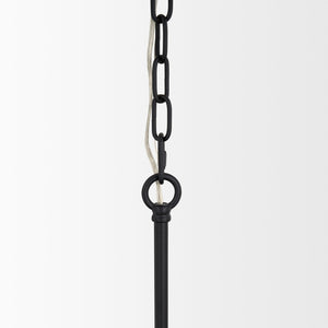 Mercana Edie Modern Minimalist Chandelier with Frosted Glass Globes – Elegant Lighting for Any Space Matte Black | 6 Light 70453