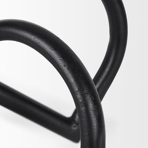 Mercana Locke Decorative Object in Matte Metal – Sculptural Accent for Modern Décor and Stylish Displays Large | Black 70527