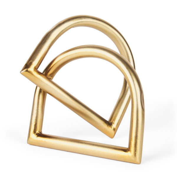 Mercana Locke Decorative Metal Object - Modern Minimalist Sculpture with Luxe Finishing for Chic Spaces 70529