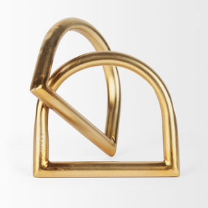 Mercana Locke Decorative Metal Object - Modern Minimalist Sculpture with Luxe Finishing for Chic Spaces 70529