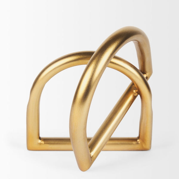 Mercana Locke Decorative Metal Object - Modern Minimalist Sculpture with Luxe Finishing for Chic Spaces 70529