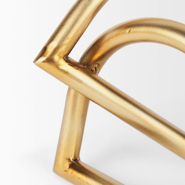 Mercana Locke Decorative Metal Object - Modern Minimalist Sculpture with Luxe Finishing for Chic Spaces 70529