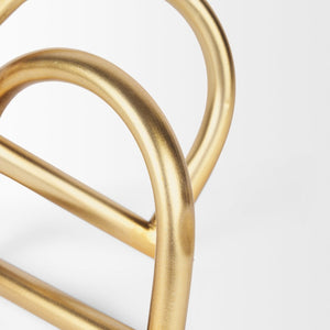 Mercana Locke Decorative Metal Object - Modern Minimalist Sculpture with Luxe Finishing for Chic Spaces 70529