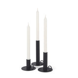 Noir Matte Candle Holders - Set of 3