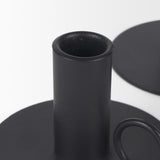 Noir Matte Black Metal Candle Holders (Set of 3) 70524 Mercana