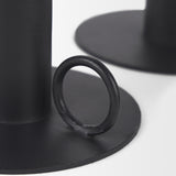 Noir Matte Black Metal Candle Holders (Set of 3) 70524 Mercana