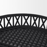 Mercana Thea Matte Black Wicker Trays (Set of 2) 70540