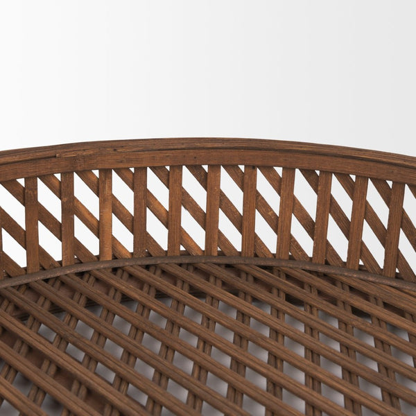 Mercana Thala Medium Round Wicker Tray Set of 2 - Stylish, Versatile Home Decor for Organization & Serving 70541