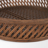 Mercana Thala Medium Brown Round Wicker Tray (Set of 2) 70541