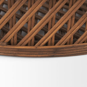 Mercana Thala Medium Round Wicker Tray Set of 2 - Stylish, Versatile Home Decor for Organization & Serving 70541