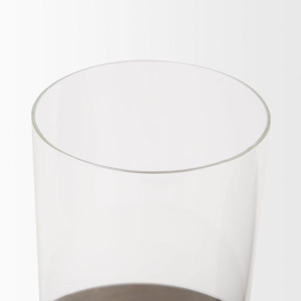 Mercana Vivian Elegant Hand-Painted Glass Hurricane Candle Holders Set for Stylish Home Decor & Events 70539