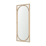 Reon Light Brown Wood Wall Mirror