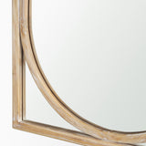 Mercana Reon Light Brown Wood Wall Mirror 70604