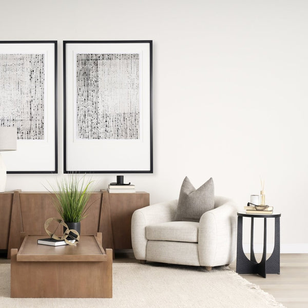 Mercana Patrick 23"H Accent Table with Unique Marble Top and Stylish Metal Frame for Modern Interiors 69673