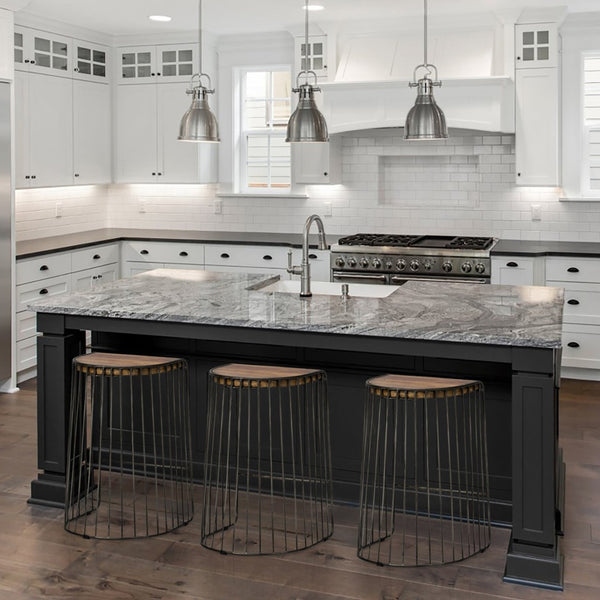 Mercana Seagram Industrial-Style Stool with Natural Wood Seat and Sturdy Metal Frame for Modern Spaces 68137