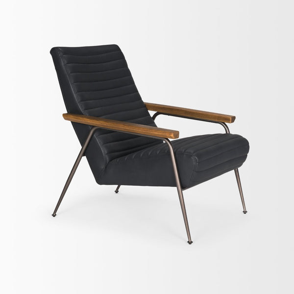 Mercana Grosjean Premium Accent Chair: Modern Comfort with Chic Wood Accents for Timeless Home Style 70681