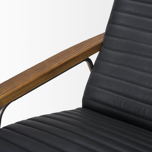 Mercana Grosjean Premium Accent Chair: Modern Comfort with Chic Wood Accents for Timeless Home Style 70681