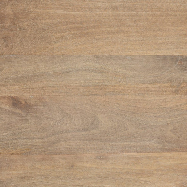 Mercana Etienne 26.25" Rustic Farmhouse Stool with Sturdy Iron Base for Stylish Kitchen and Bar Spaces Light Brown 70589