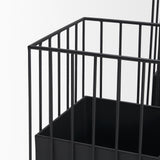 Mercana Verna Matte Black Wire Cage Metal Planters (Set of 2) 70536