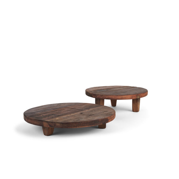 Mercana Iza Rustic Reclaimed Mango Wood Risers Set of 2 - Elevate Your Home Decor with Handcrafted Charm 70497
