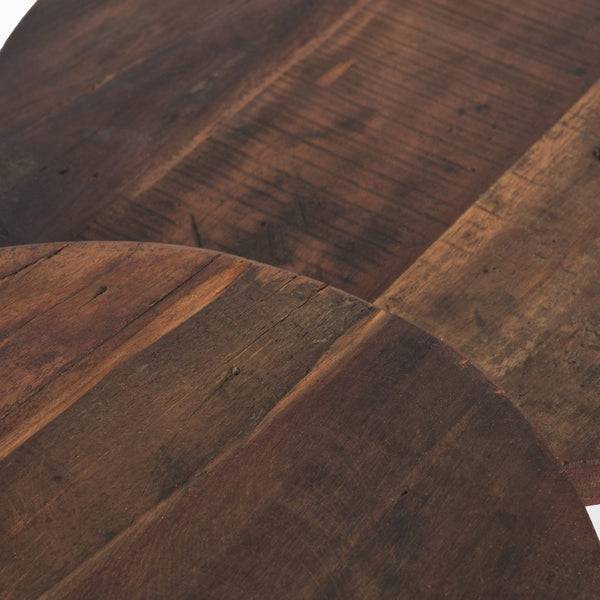 Mercana Iza Rustic Reclaimed Mango Wood Risers Set of 2 - Elevate Your Home Decor with Handcrafted Charm 70497