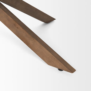 Mercana Solana Handcrafted Solid Mango Wood Coffee Table with Unique Sunray Legs for Stylish Living Spaces Medium Brown 70624