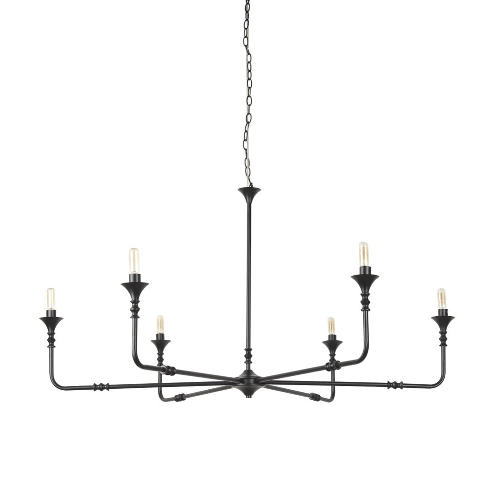 Mercana Gabriel Large Chandelier – Elevate Your Space with a Stunning Transitional Design for Modern Living Matte Black | 48 70695