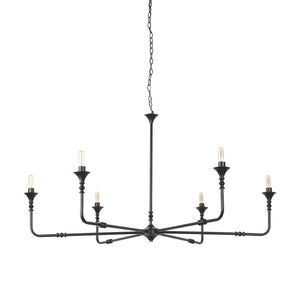 Mercana Gabriel Large Chandelier – Elevate Your Space with a Stunning Transitional Design for Modern Living Matte Black | 48 70695