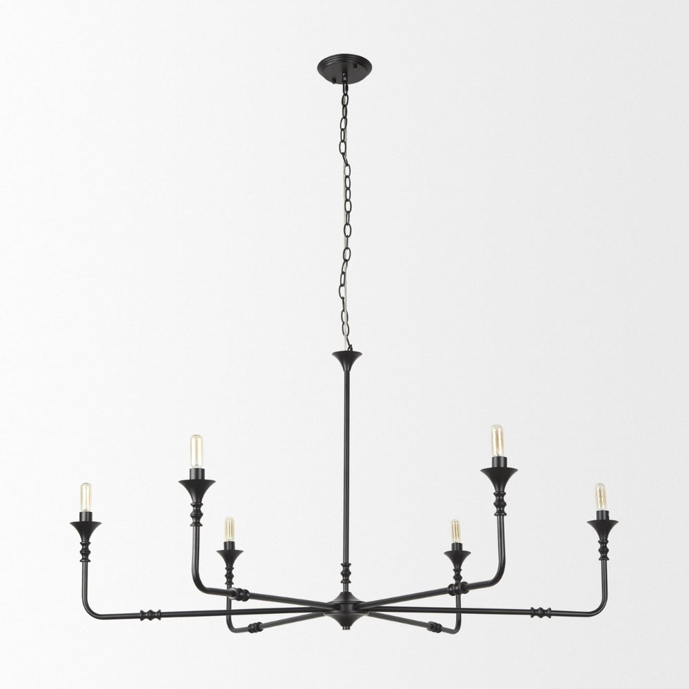 Mercana Gabriel Large Chandelier – Elevate Your Space with a Stunning Transitional Design for Modern Living Matte Black | 48 70695