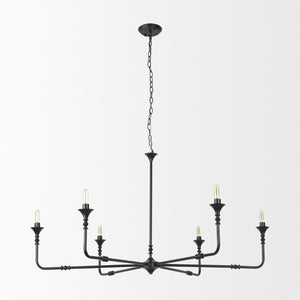 Mercana Gabriel Large Chandelier – Elevate Your Space with a Stunning Transitional Design for Modern Living Matte Black | 48 70695