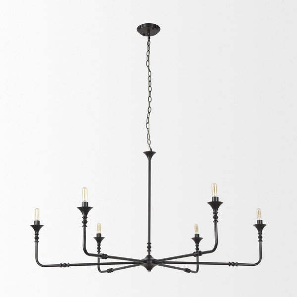 Mercana Gabriel Large Chandelier – Elevate Your Space with a Stunning Transitional Design for Modern Living Matte Black | 48 70695