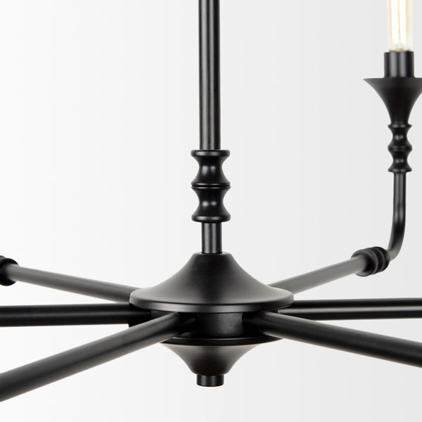 Mercana Gabriel Large Chandelier – Elevate Your Space with a Stunning Transitional Design for Modern Living Matte Black | 48 70695