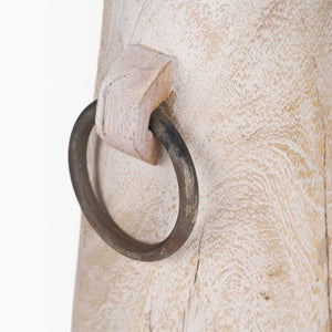 Mercana Monique Rustic Light Brown Wood Pot with Handles - Perfect for Plants, Decor, and Organizing Spaces White Wash | Large 70514